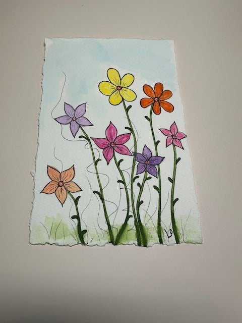 4x6 Hand Painted (single panel) flat card